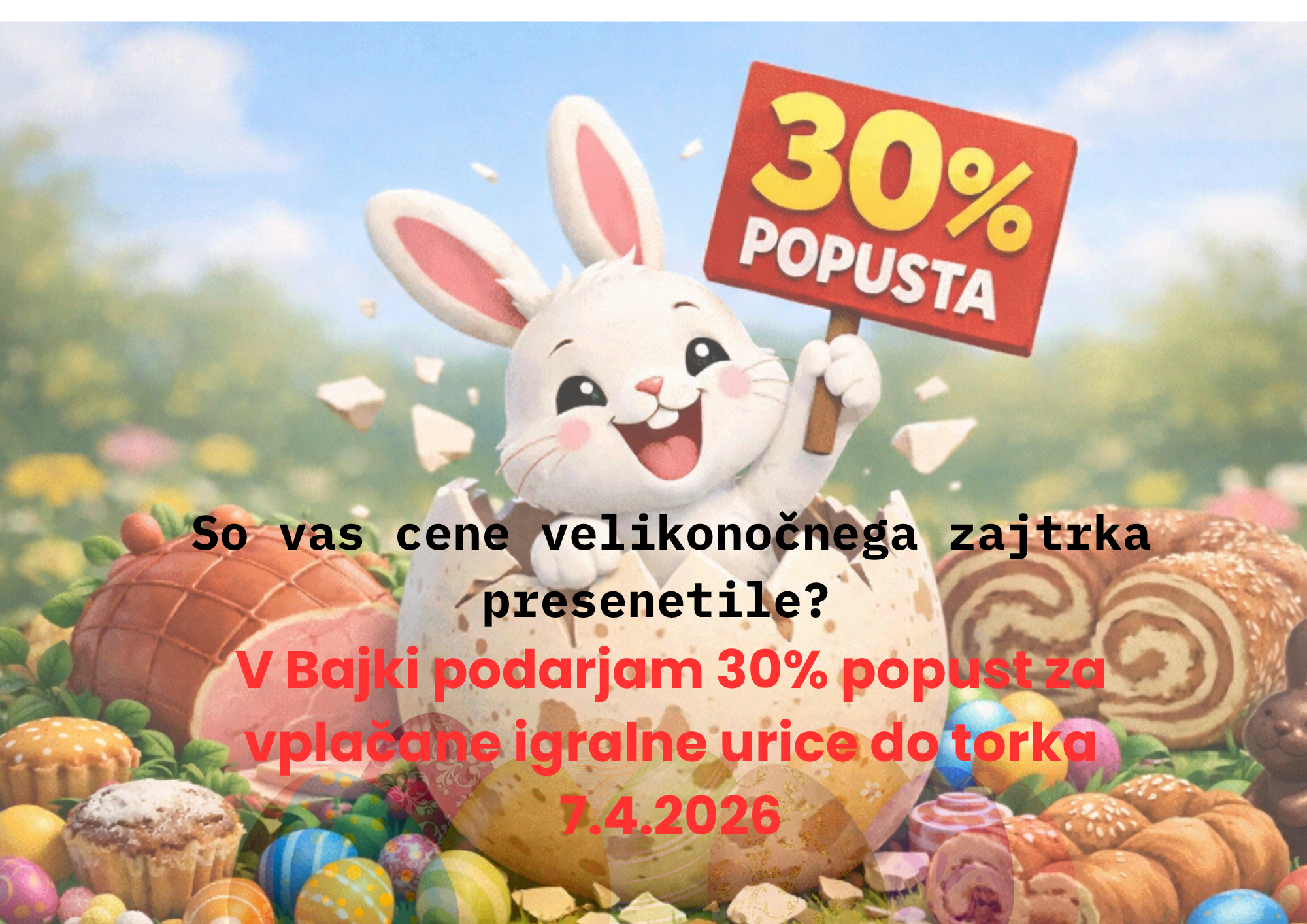 30% velikonočni popust za igralne urice